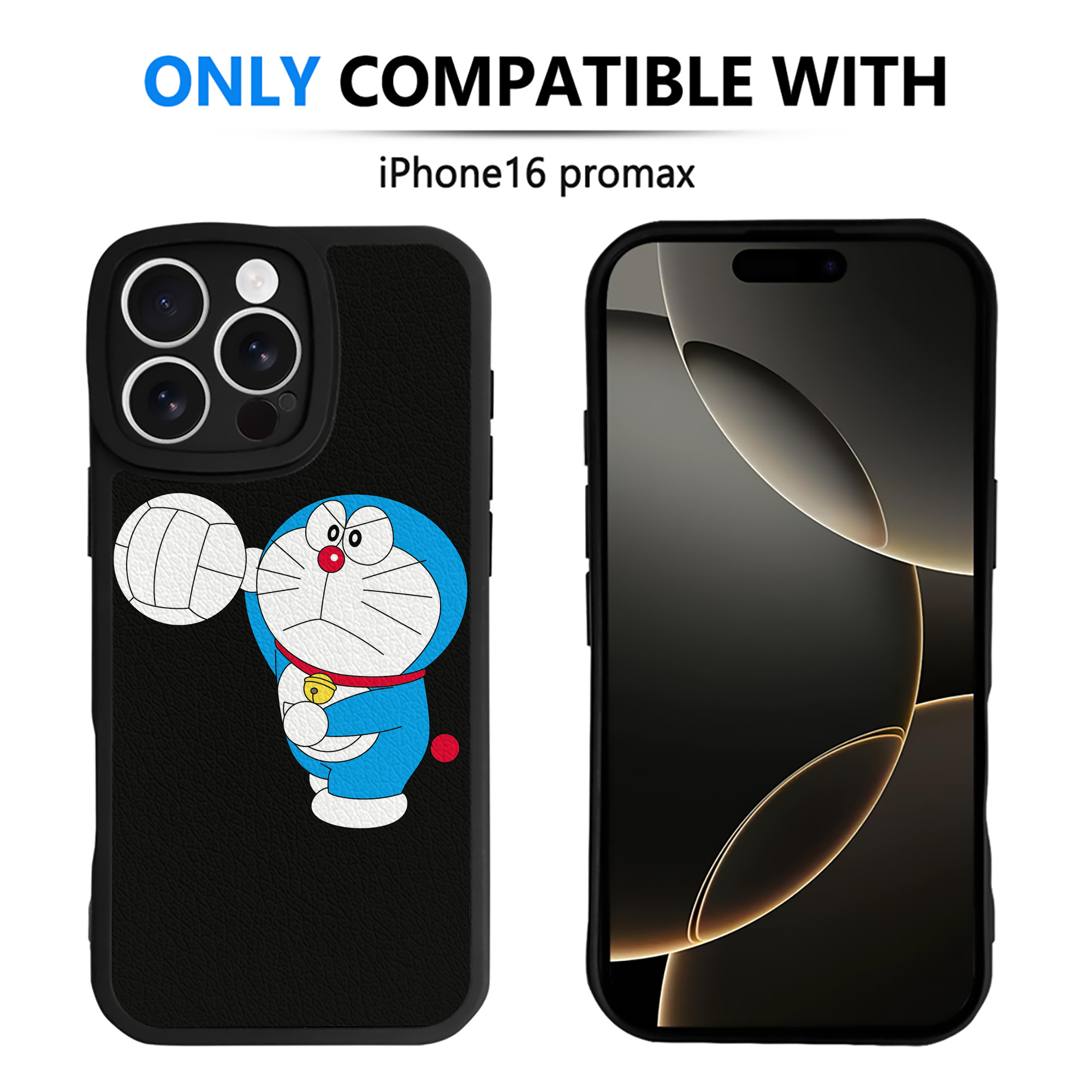 （画像用） ドラえもん Doraemon 【iPhone 16シリーズ対応】シリコンスマホケース（レザー調） 材質：シリコン